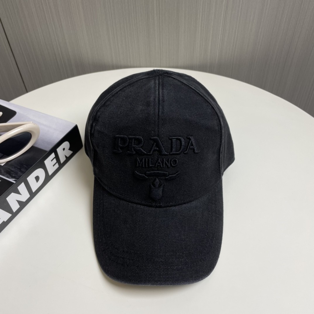 [#4807] Prada baseball cap peaked ca p hat