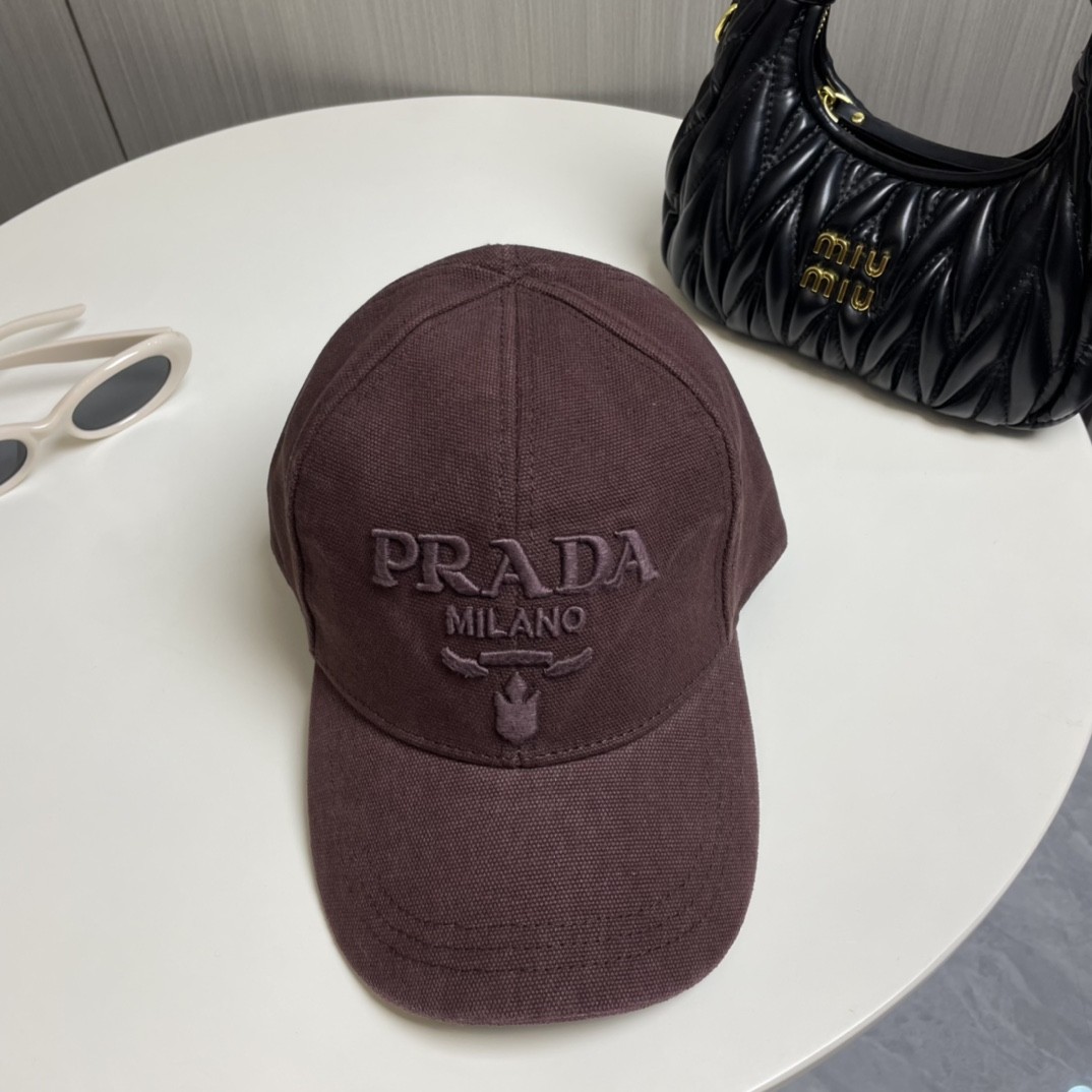 [#4805] Prada baseball cap peaked ca p hat