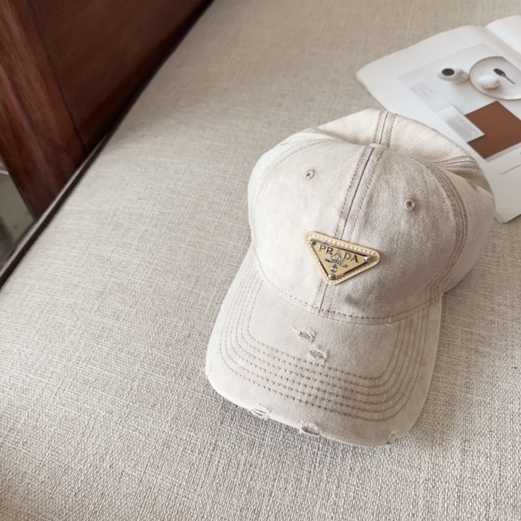 [#4811」 Prada baseball cap peaked ca p hat