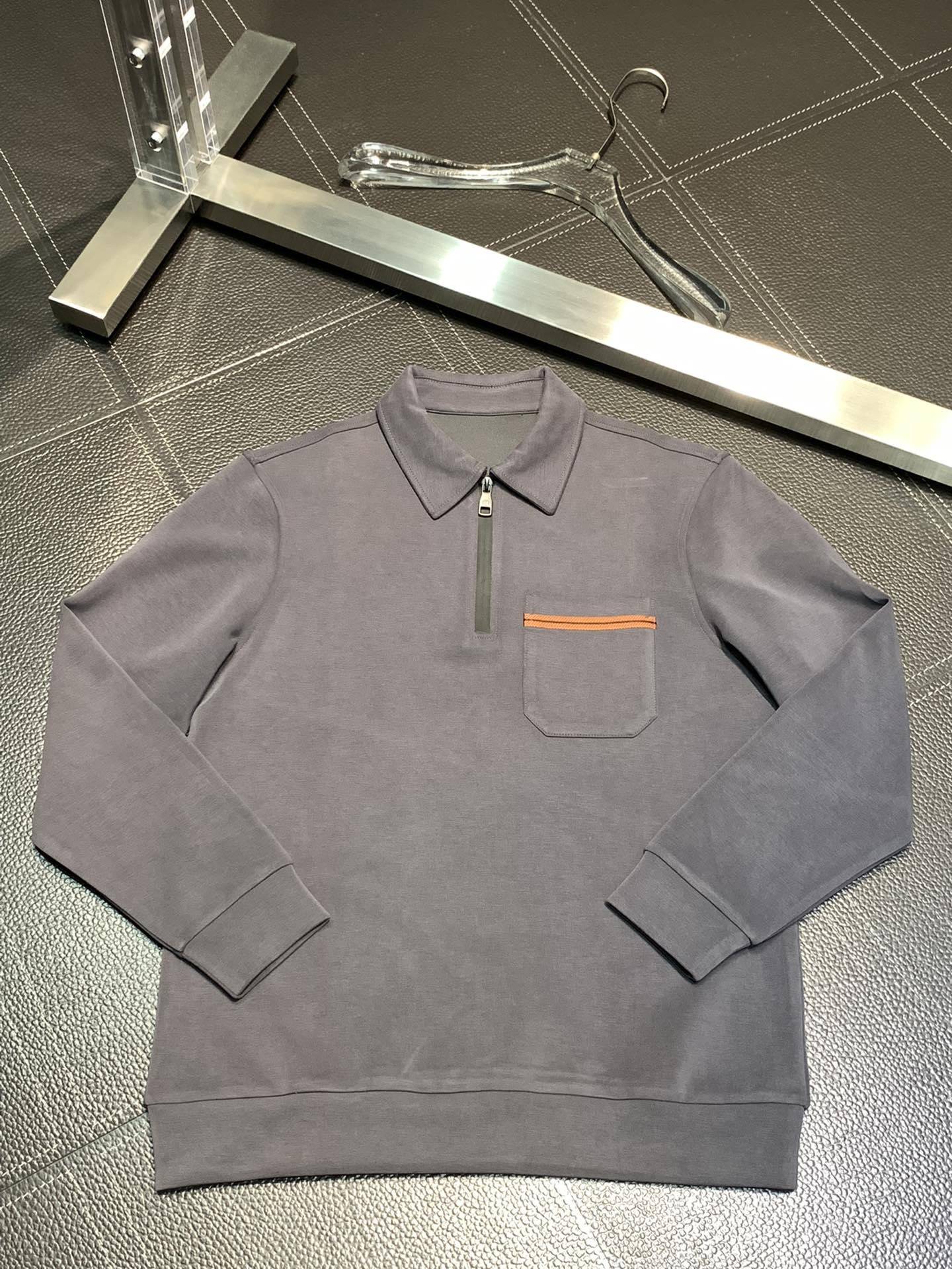 Zegna lapel casual sweatshirt