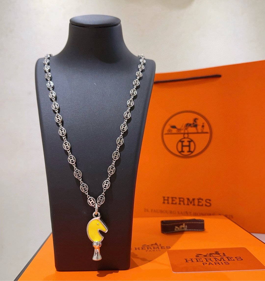 Hermes horse necklace pig nose H necklace series jewelry imported materials customized must-have for men and women!