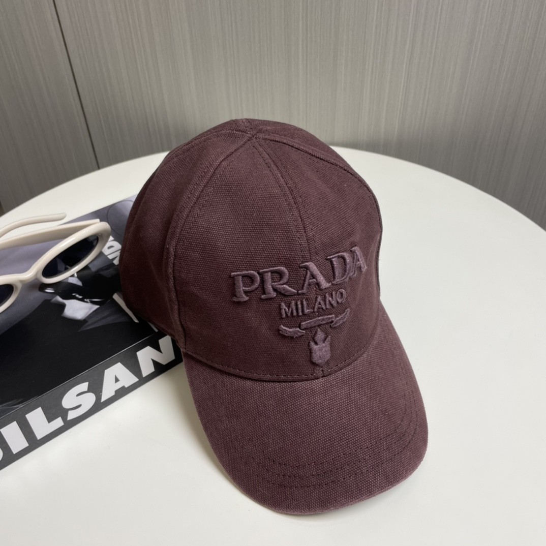 [#4805] Prada baseball cap peaked ca p hat