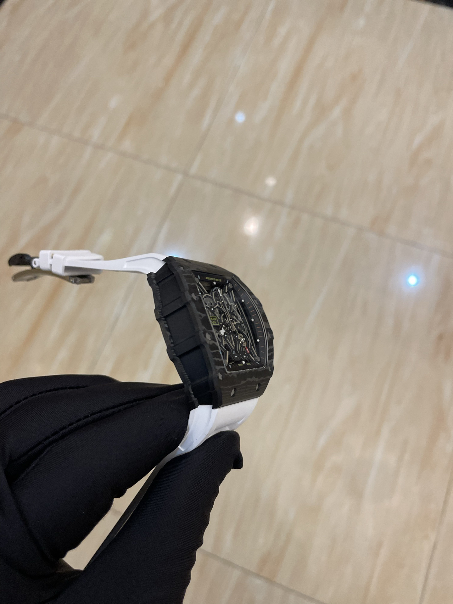 Richard Miller Ultimate Edition Integrated White Sapphire Shock Absorbing Movement RM35-02 Transparent Automatic Mechanical Integrated Movement