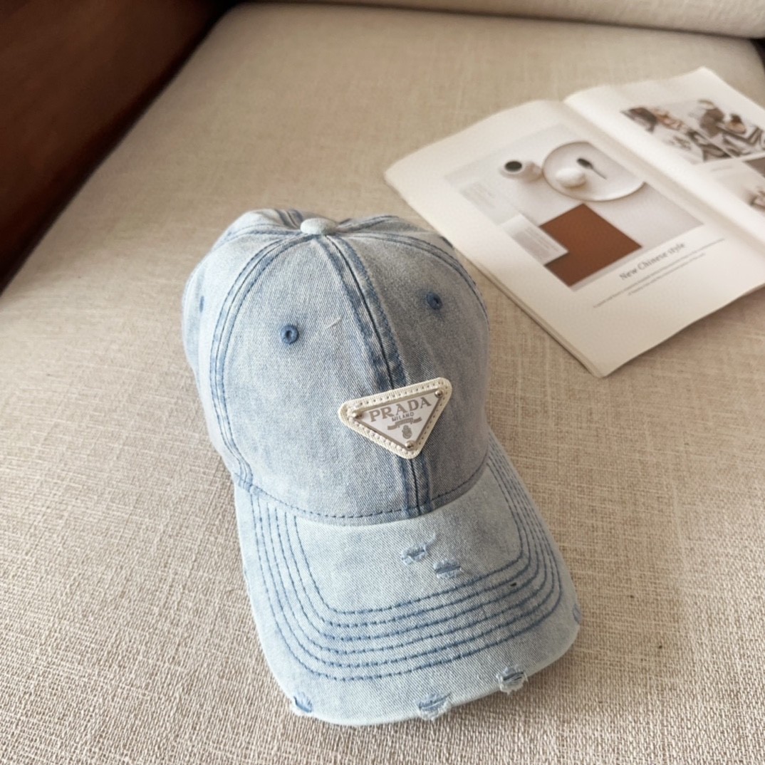 [#4813] Prada baseball cap peaked ca p hat