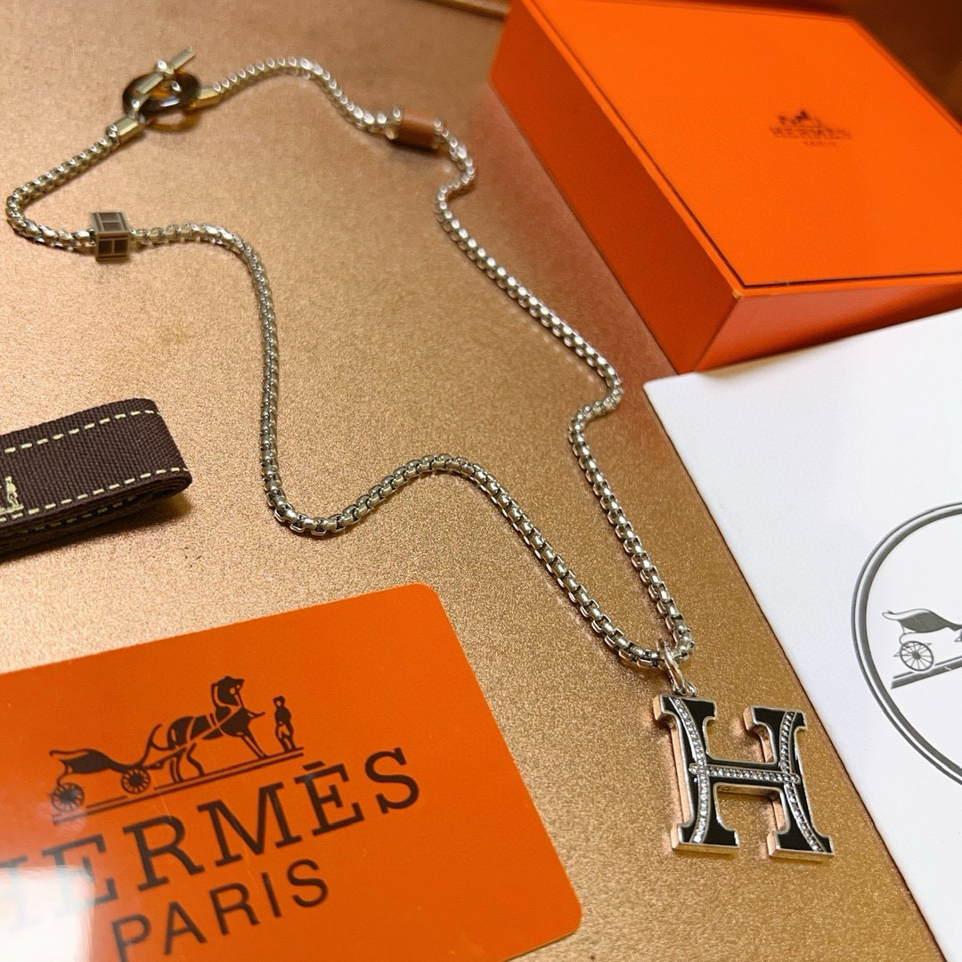 Hermès Necklace Pig Nose Necklace Series Jewelry Imported Customization Must-Have for Men and Women!