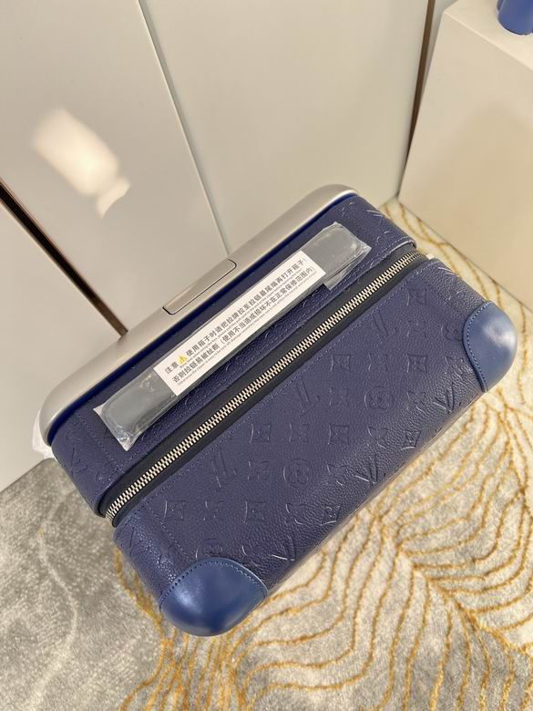 LV blue embossed trolley case originalk616 35x23x53cm