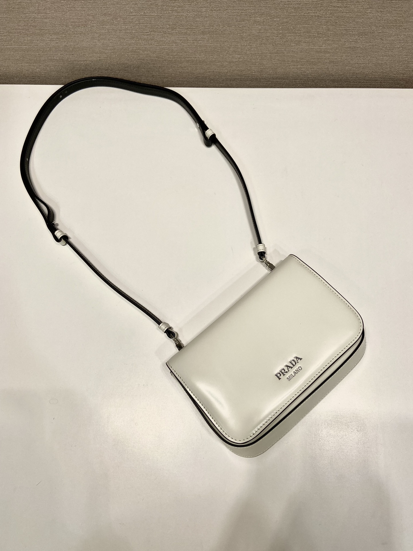 Prada Brushed Leather Mini-bag With Shoulder Strap Bag