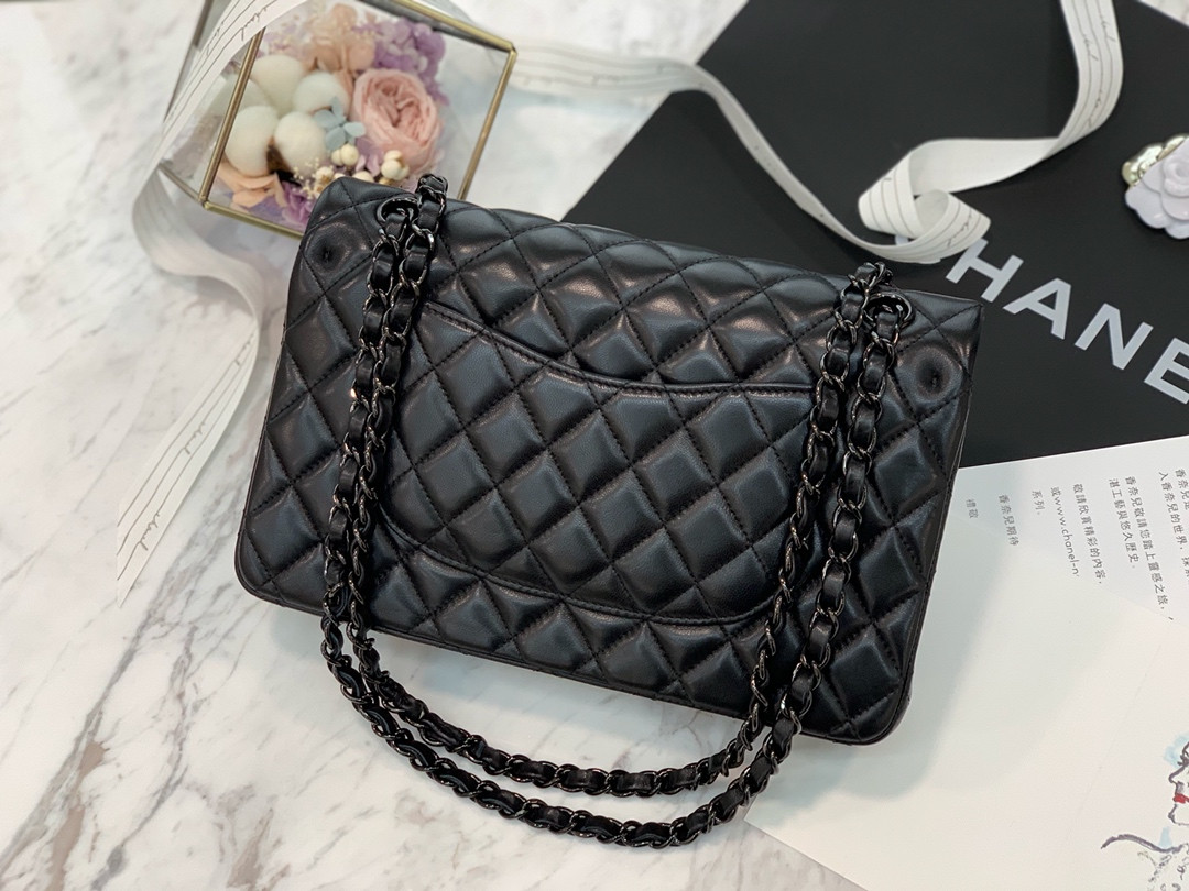 Chanle Classic Double Flap Lambskin Leather