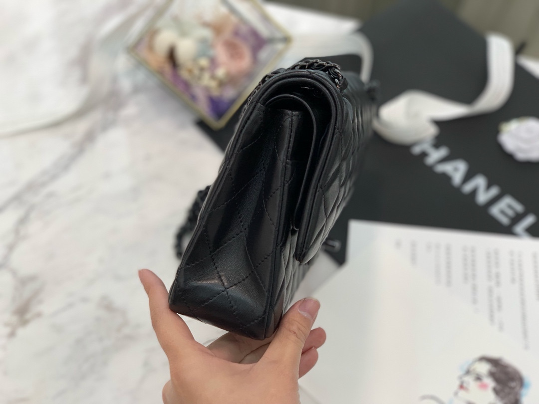 Chanle Classic Double Flap Lambskin Leather