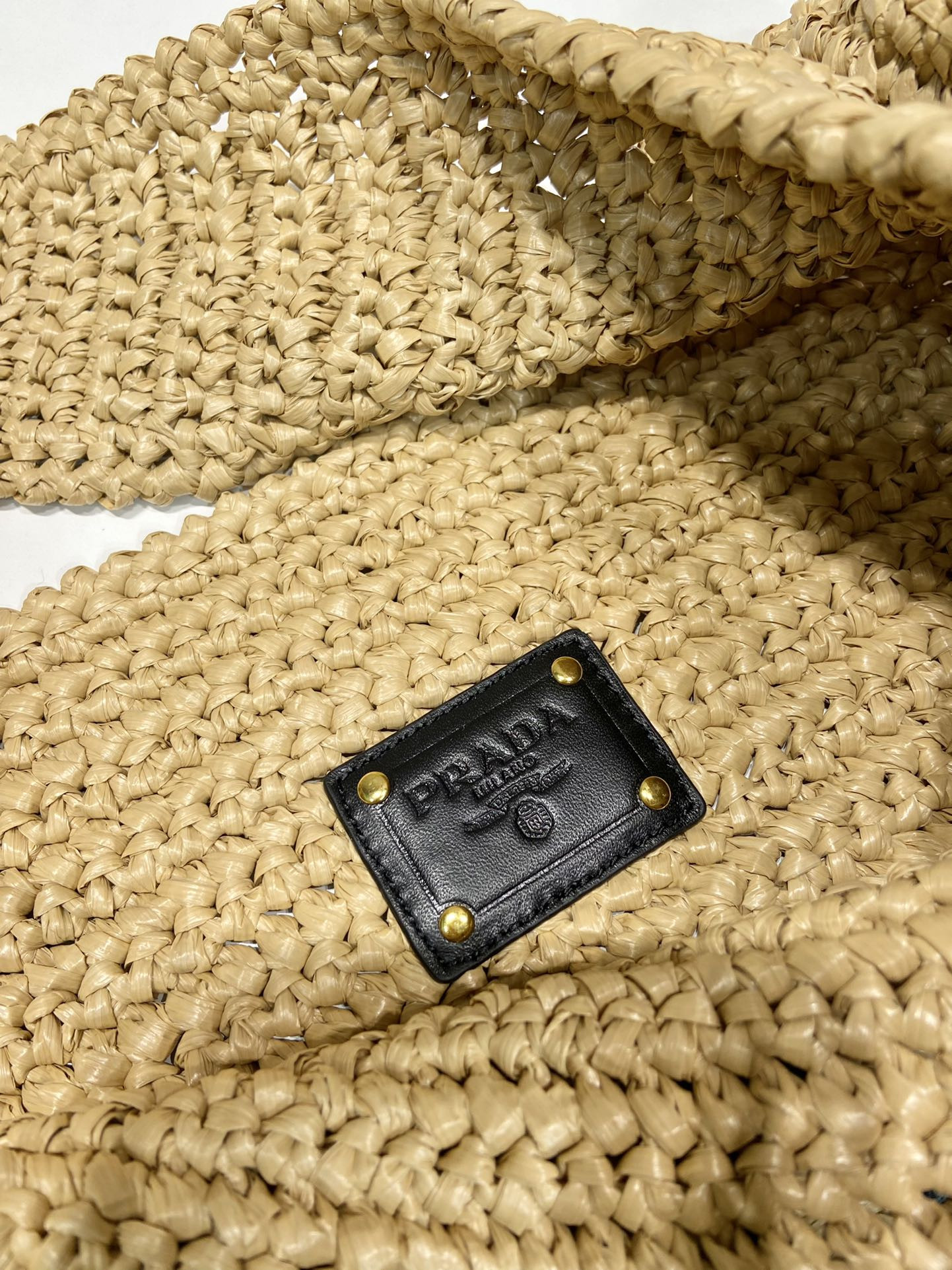 Prada Raffia Tote Bag