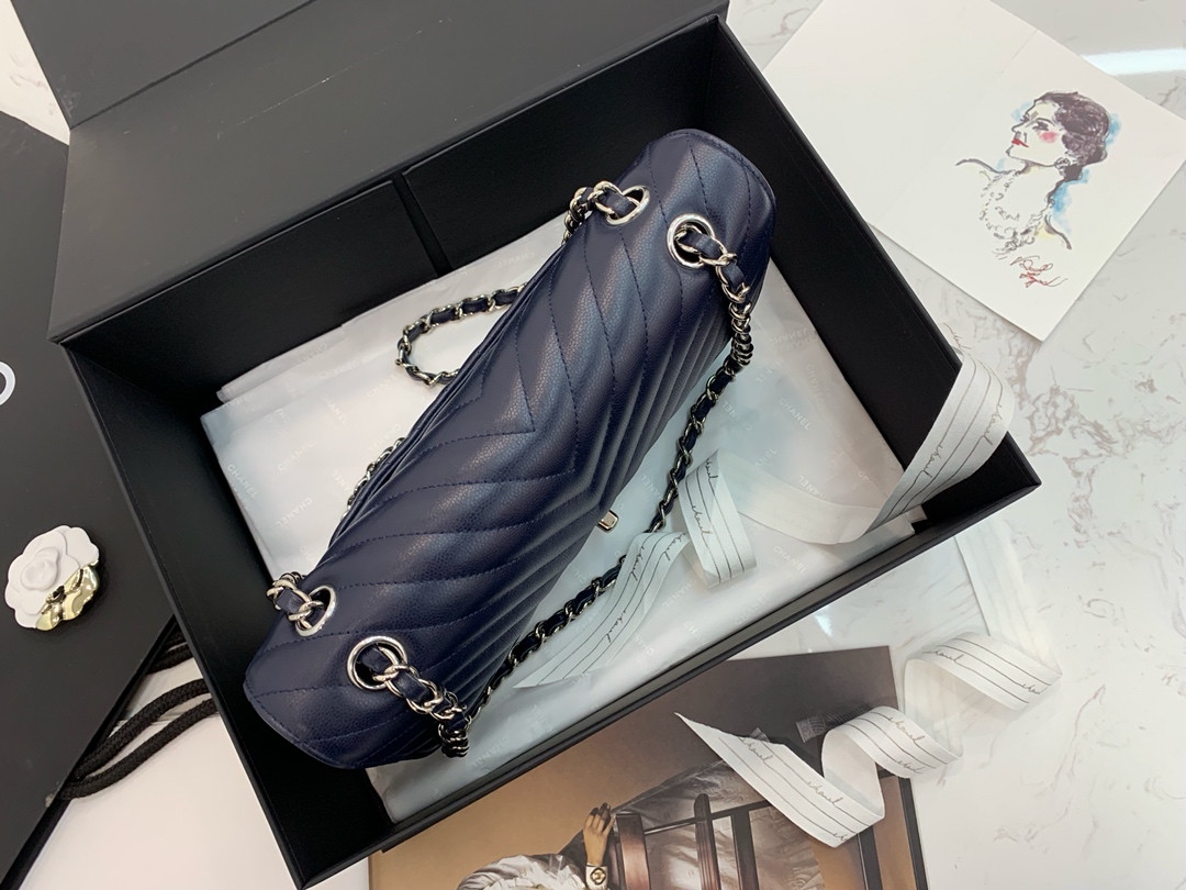 Chanle Classic Flap Bag With Chevron Quilting-lambskin Leather